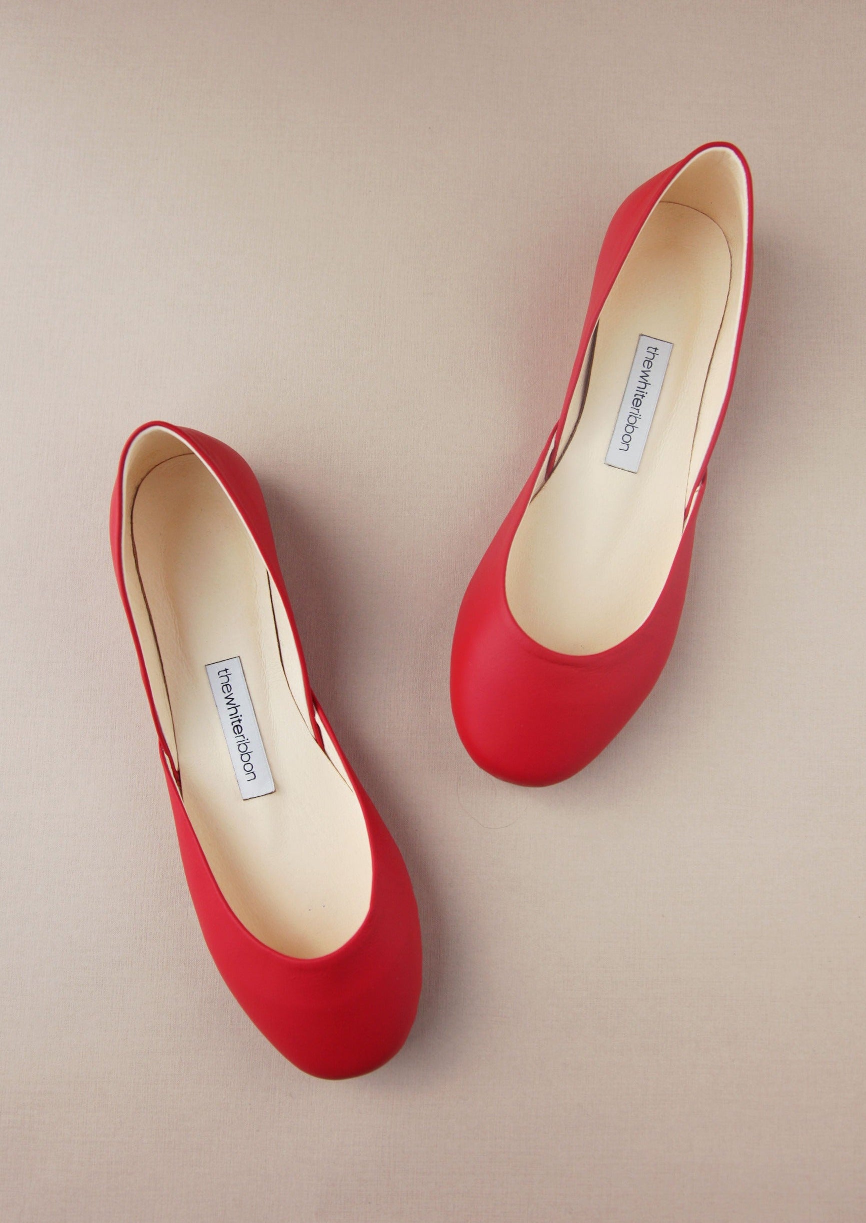 Ruby red ballet flats - Thea.