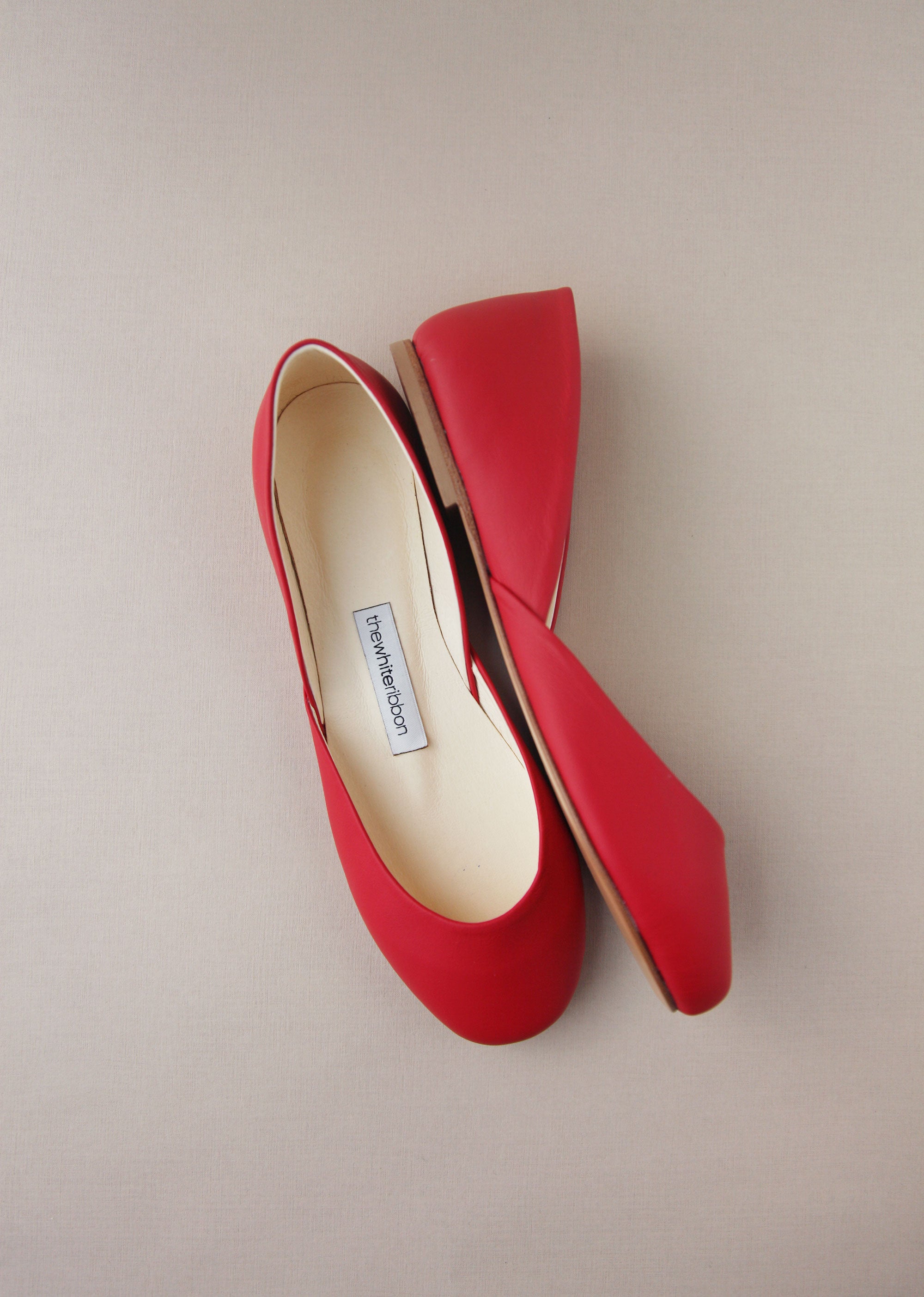 Ruby red ballet flats - Thea.