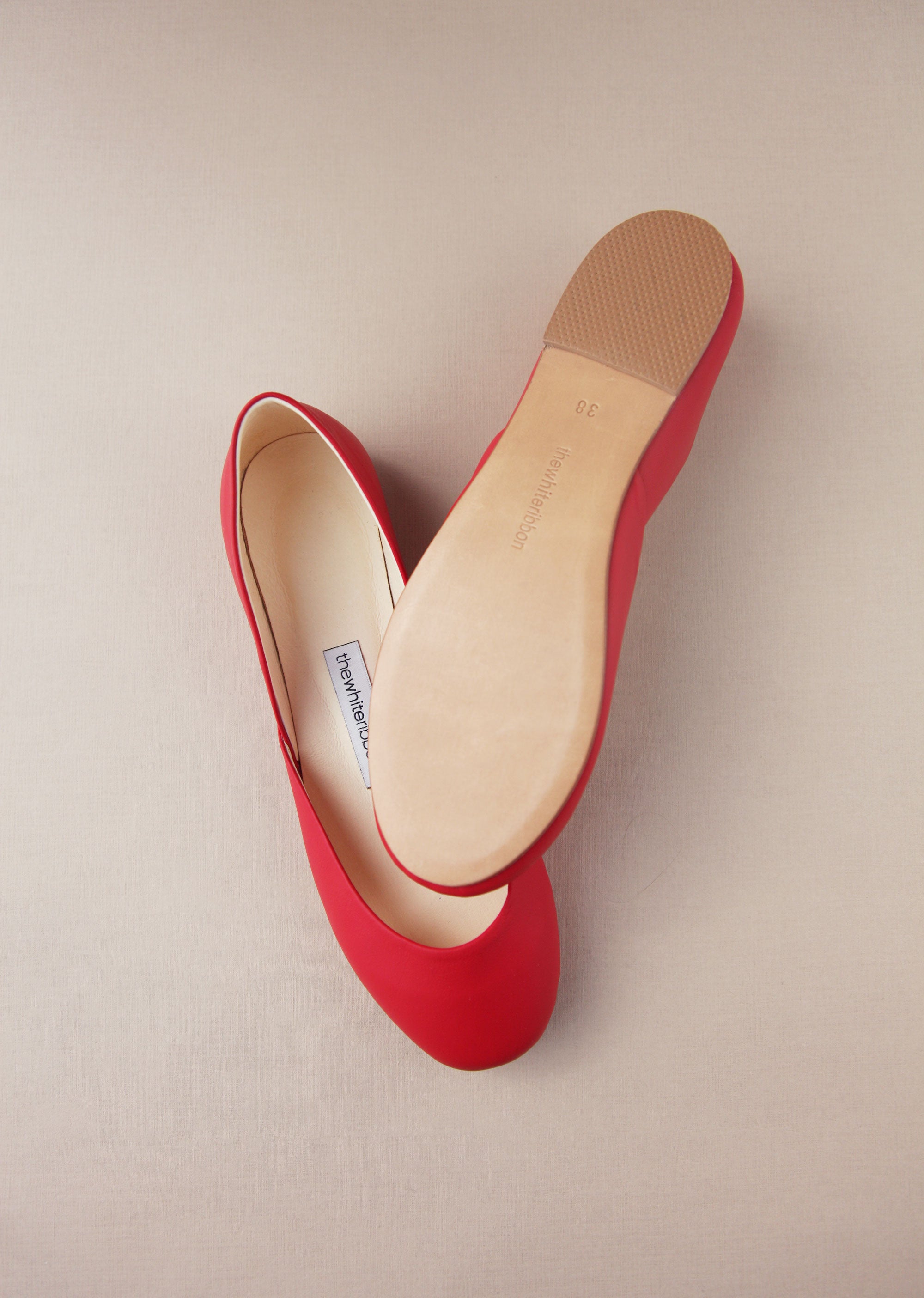 Ruby red ballet flats - Thea.