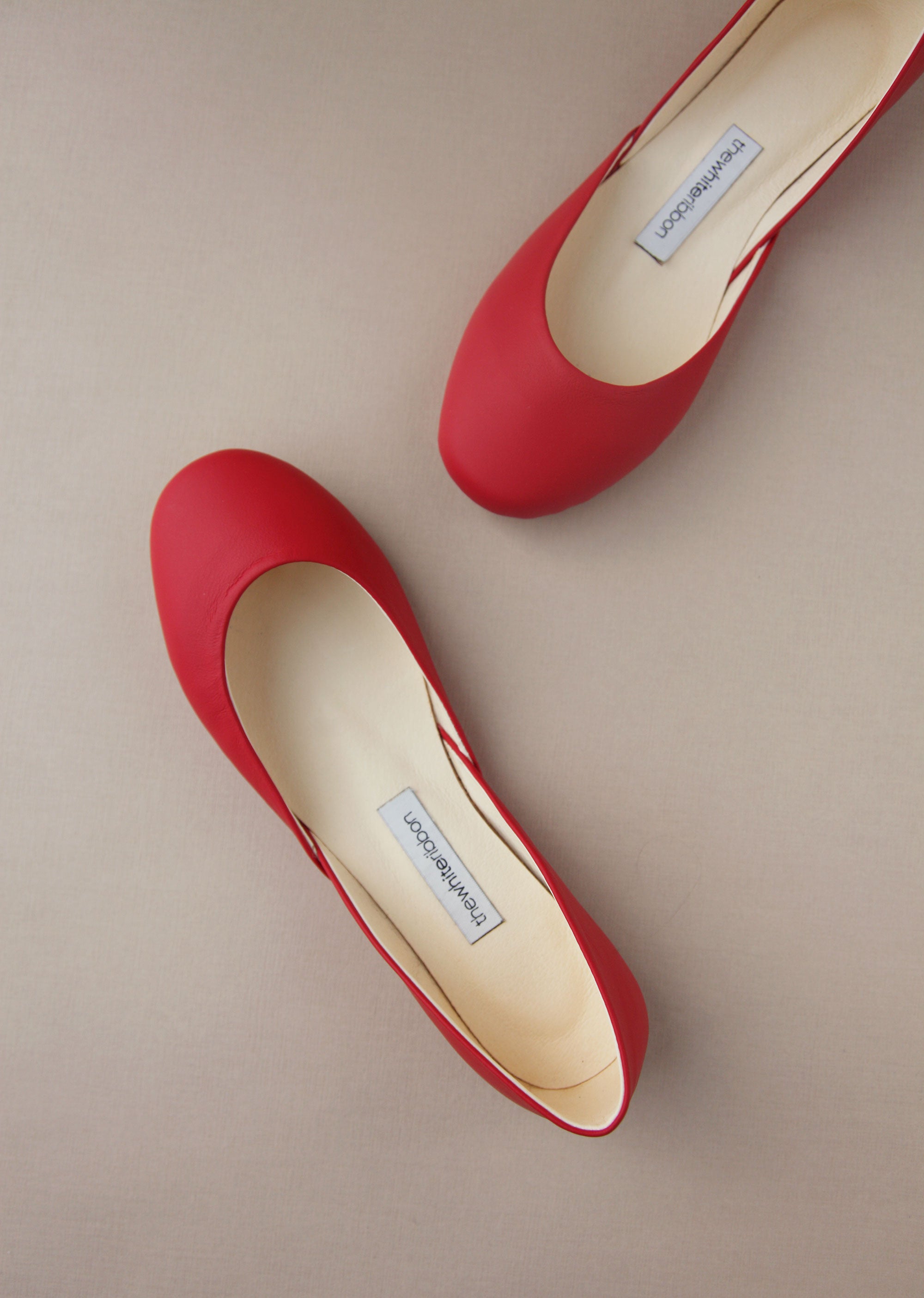 Ruby red ballet flats - Thea.