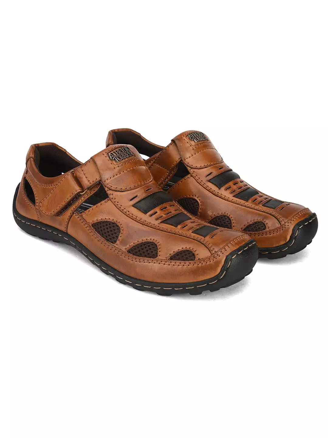 sandal for men - casual tan - solid color