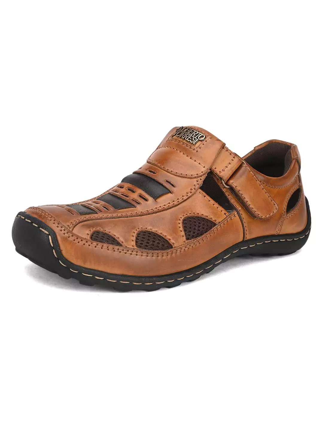 sandal for men - casual tan - solid color