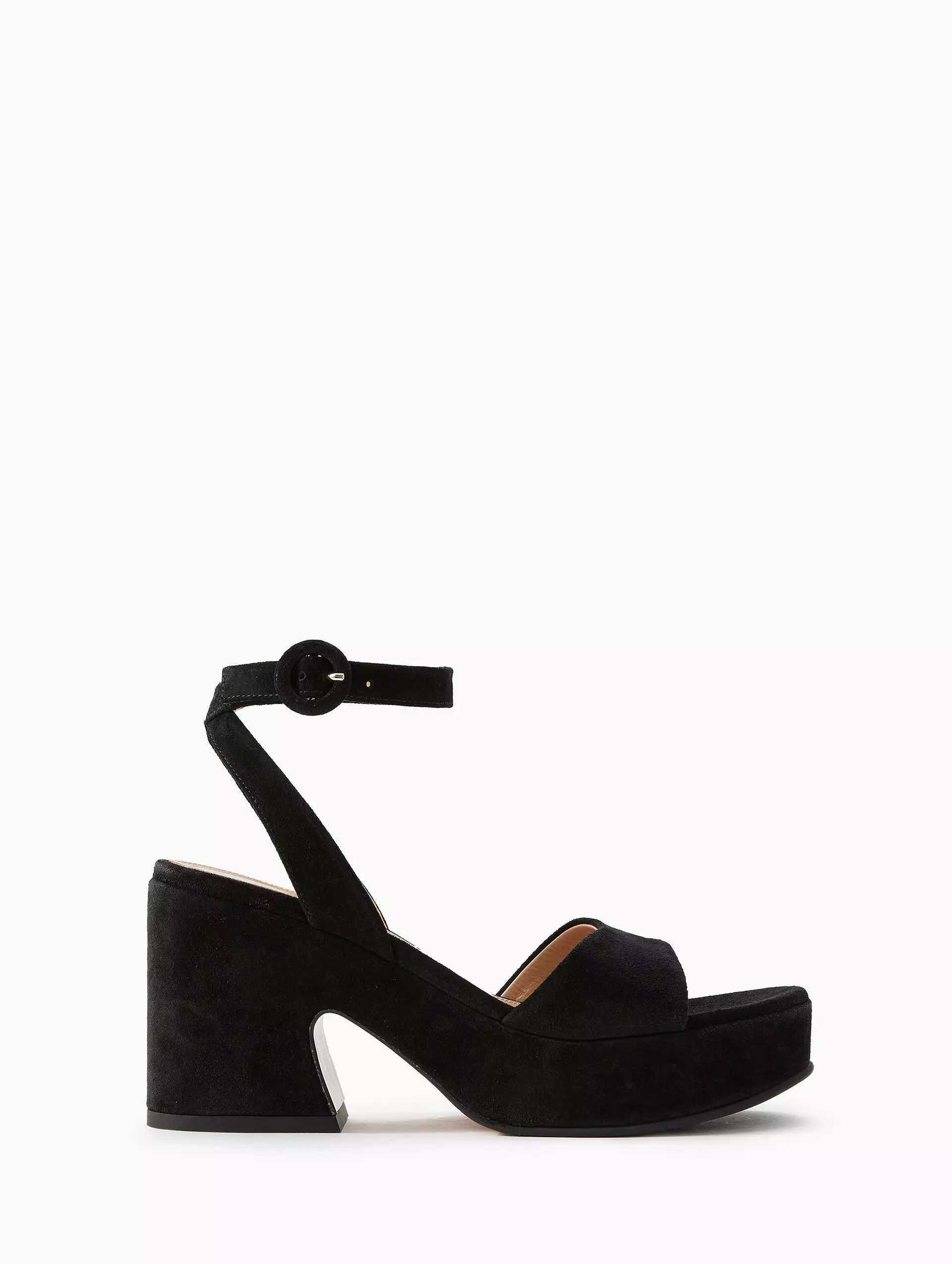 Sandal with Suede Heel