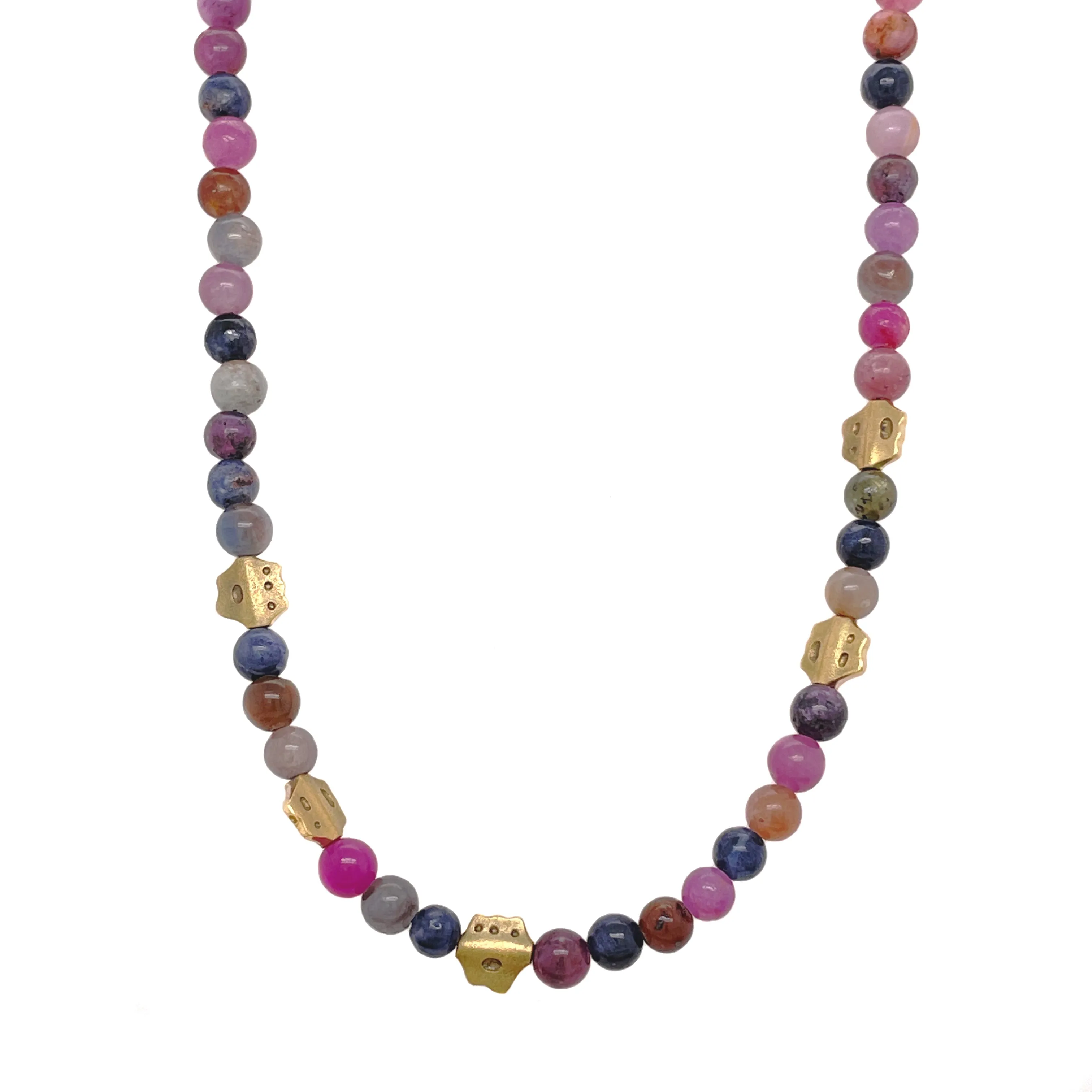 Sapphire Floral Bead Necklace