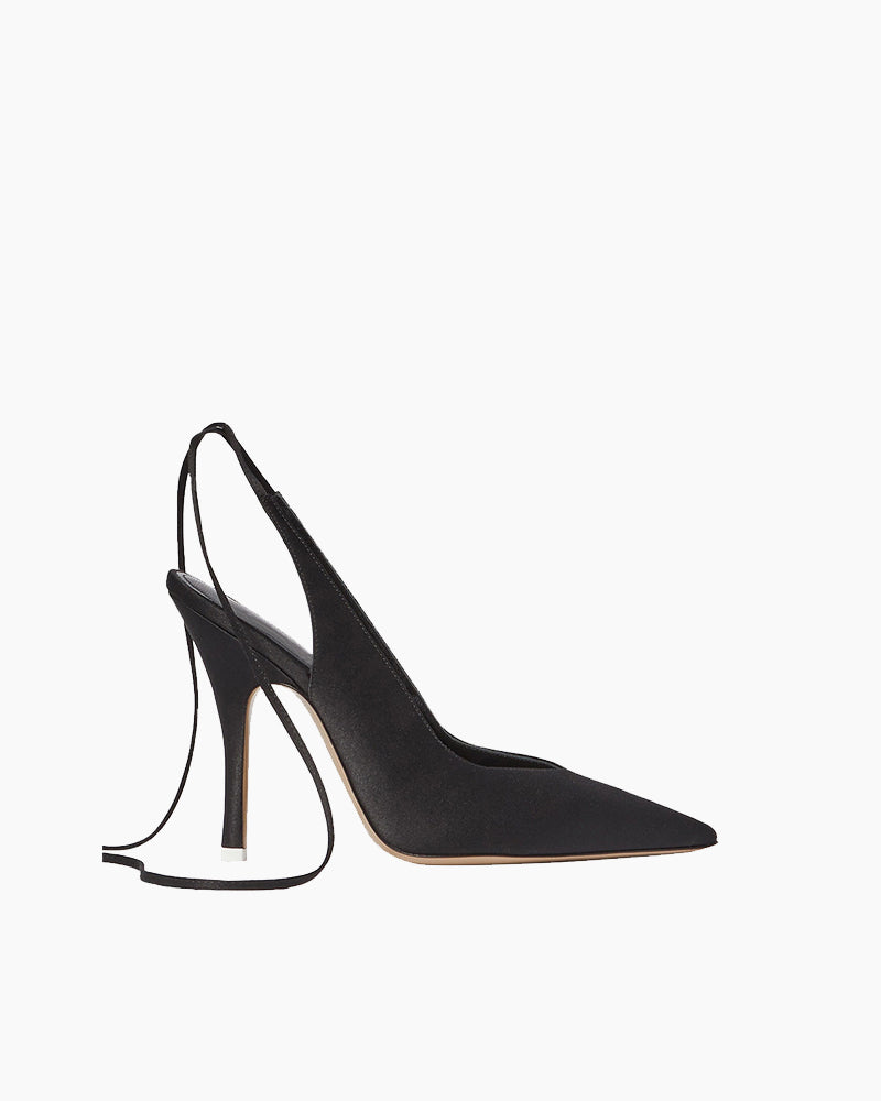 Satin Stiletto Heel Dress Pumps