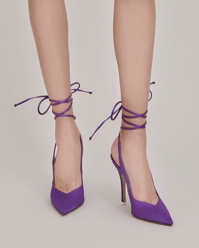 Satin Stiletto Heel Dress Pumps