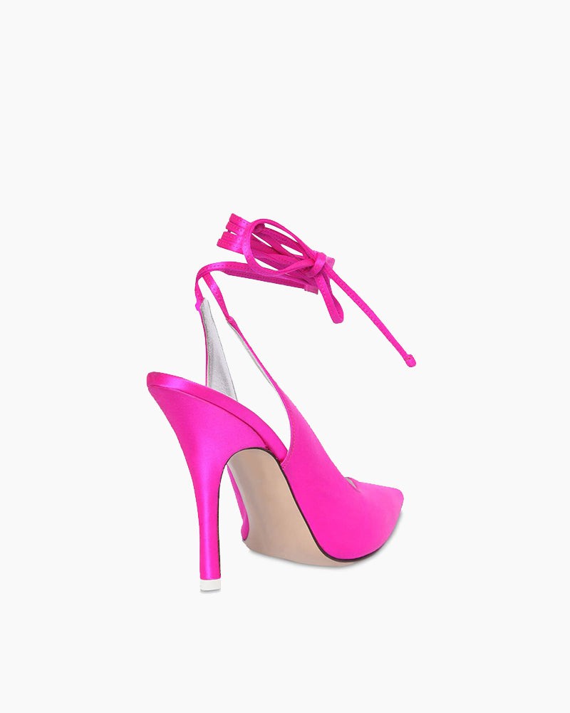 Satin Stiletto Heel Dress Pumps