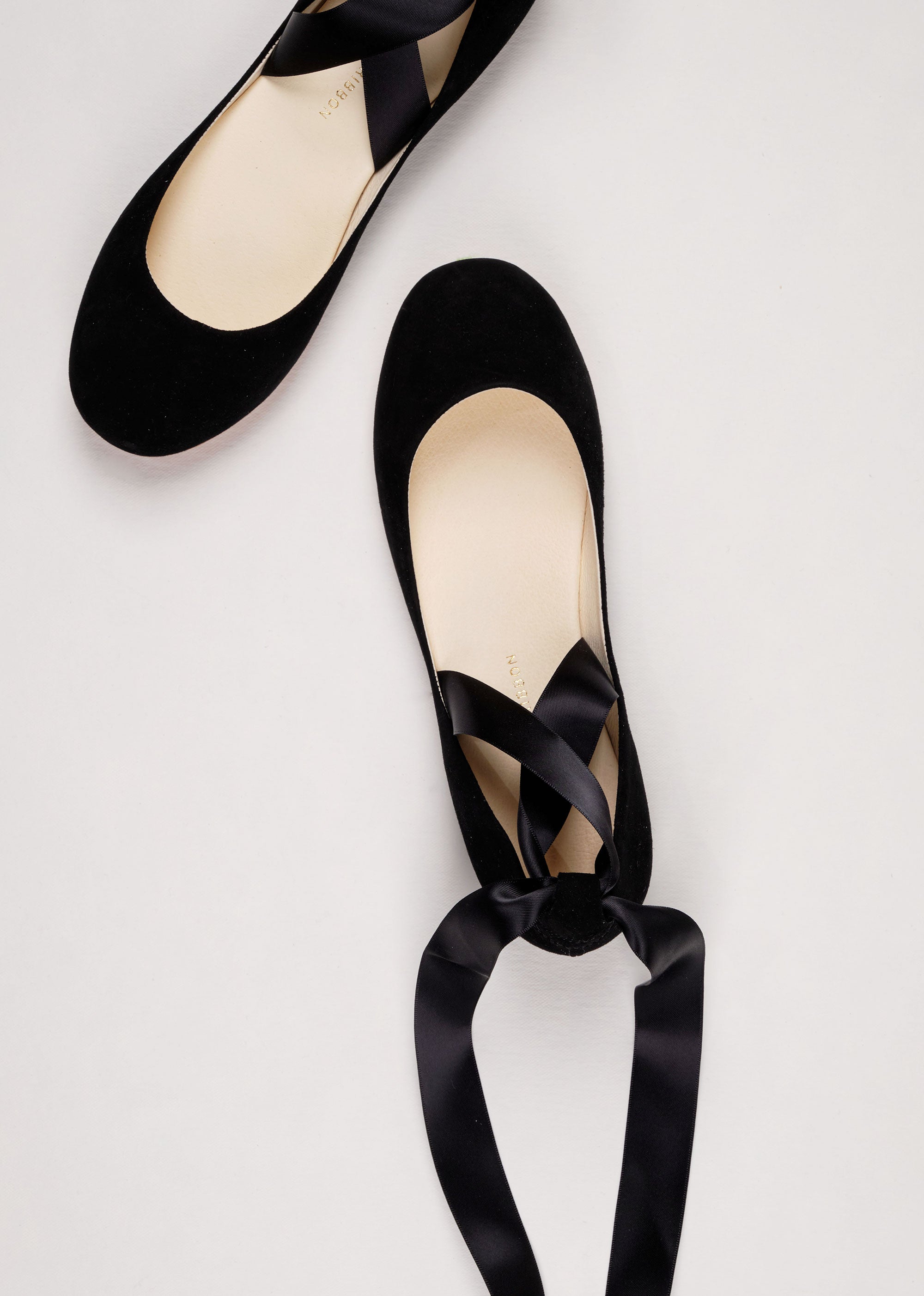 Sienna Black Nubuck Ballet Flats - Shop Now!