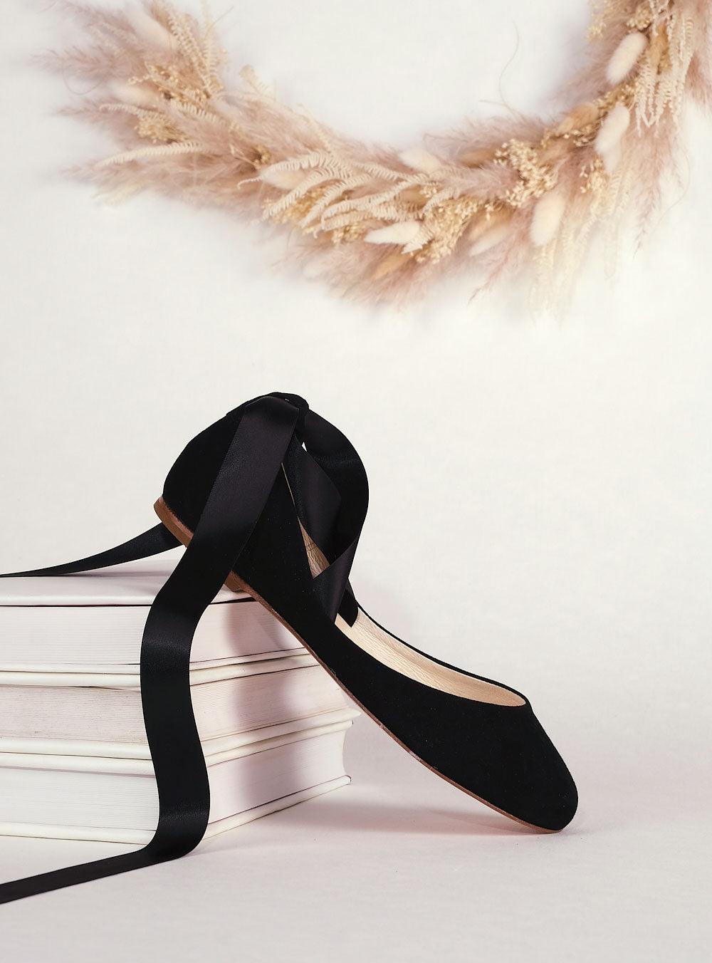 Sienna Black Nubuck Ballet Flats - Shop Now!