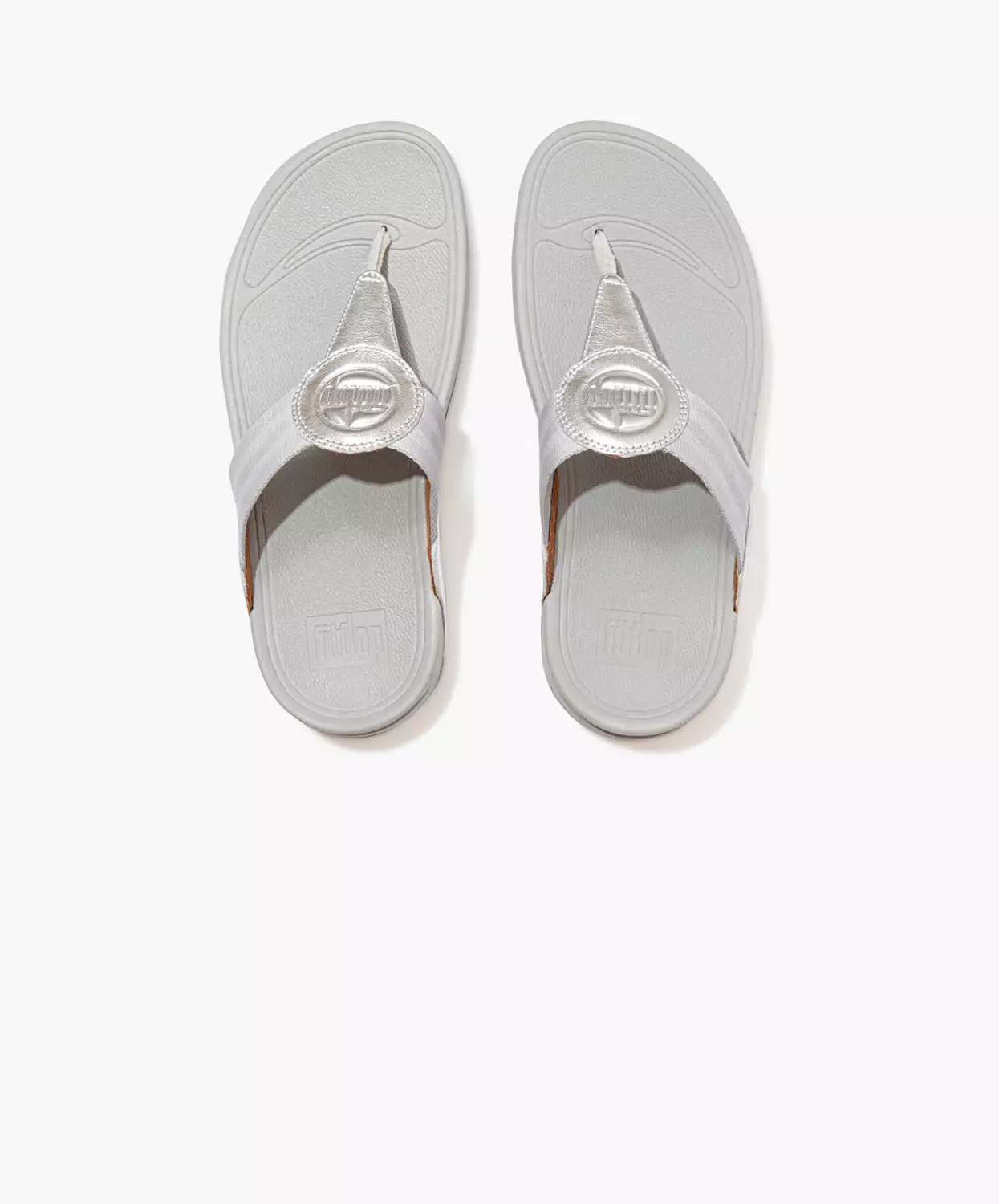 Silver FitFlop Walkstar Toe Post Sandals