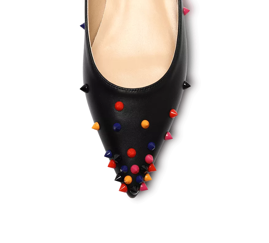 Skittle Adorned Leather Flats