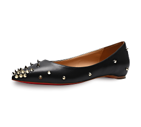 Skittle Adorned Leather Flats