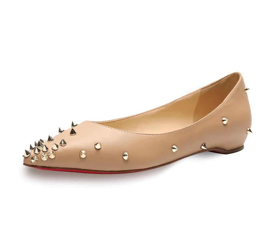 Skittle Adorned Leather Flats