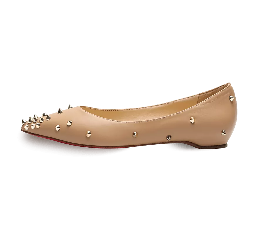 Skittle Adorned Leather Flats