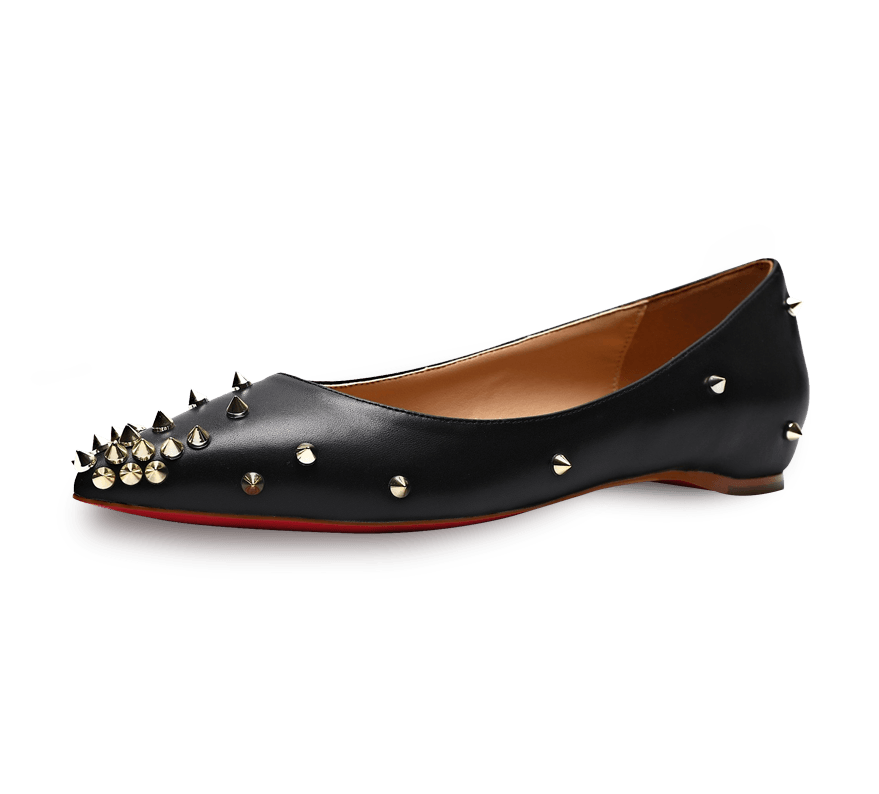 Skittle leather flats