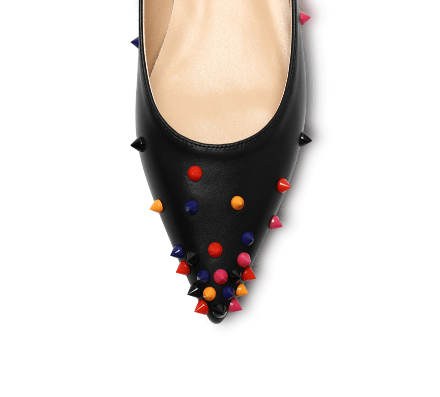 Skittle leather flats