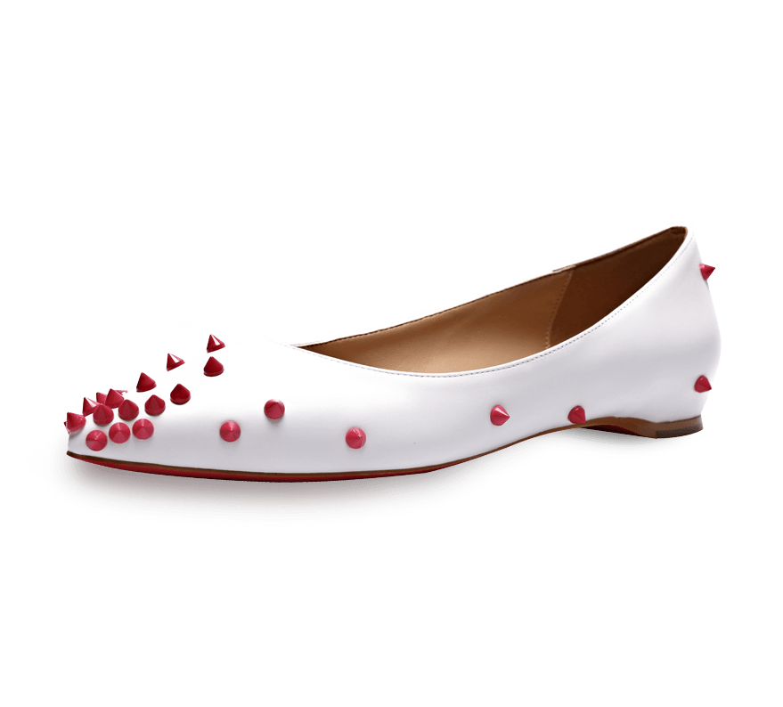 Skittle leather flats