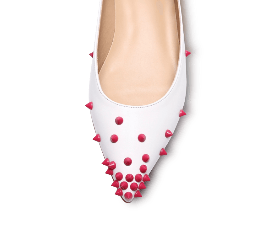 Skittle leather flats