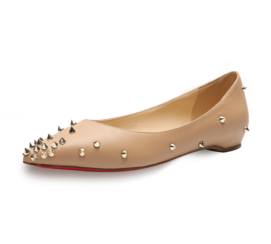 Skittle leather flats