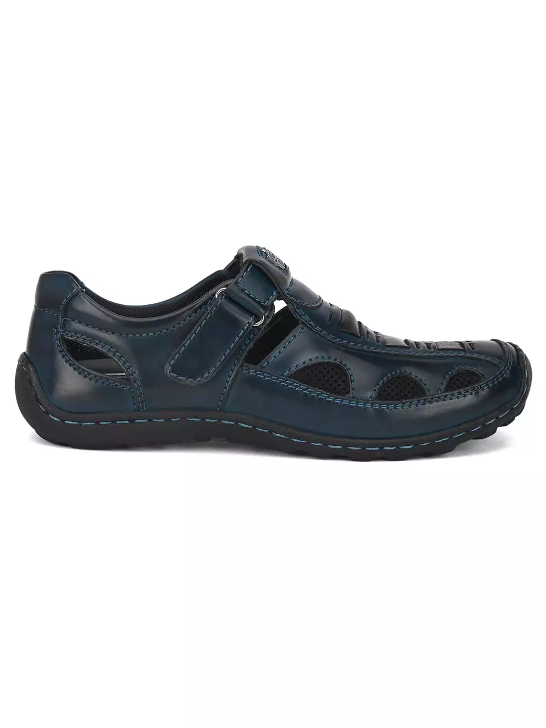 Solid men's blue casual sandal