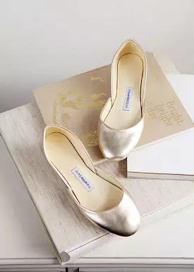 Special Edition Gold Ballet Flats - Thea