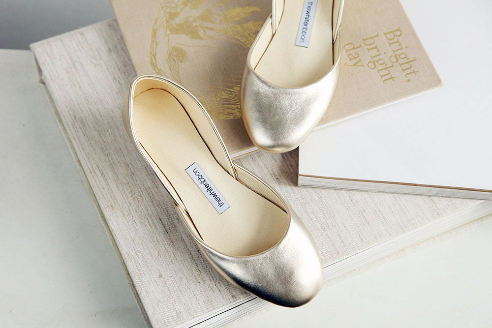 Special Edition Gold Ballet Flats - Thea