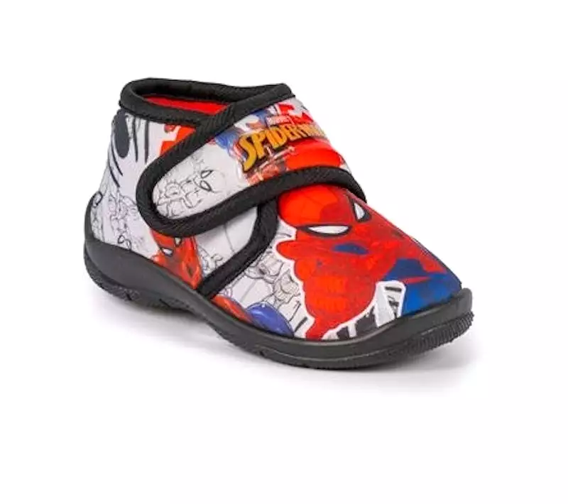 Spiderman III Bedroom Slippers Red Grey Boys Children Marvel Comics