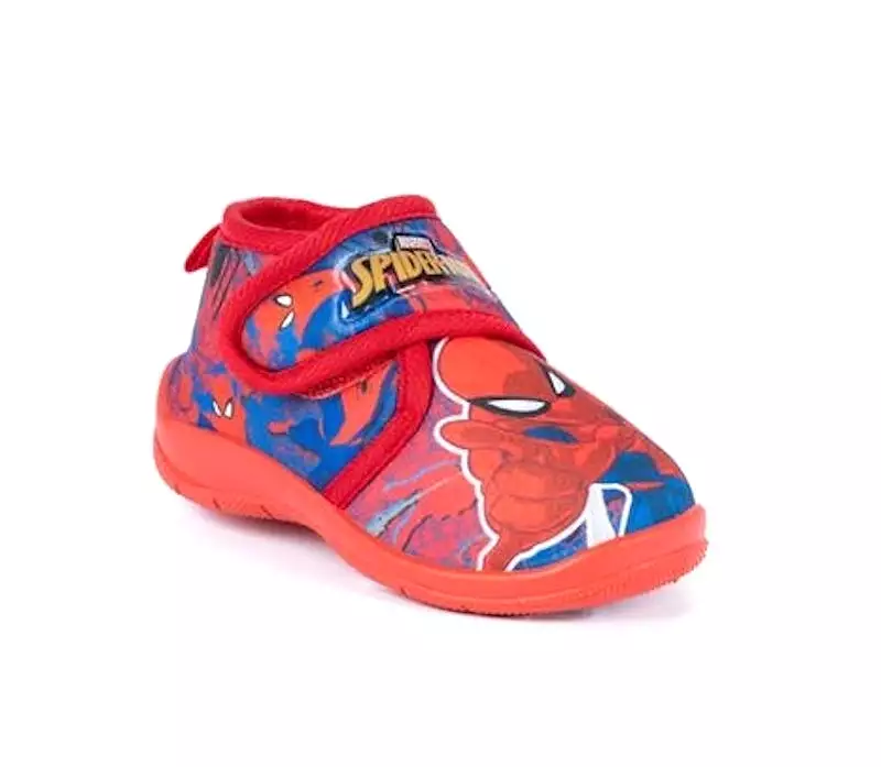 Spiderman III Bedroom Slippers Red Grey Boys Children Marvel Comics