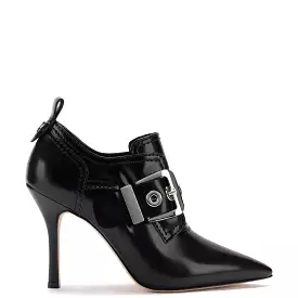 Stewart Black Leather Bootie