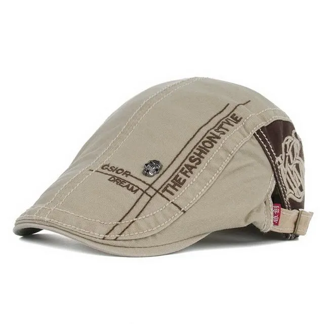 Summer Letter Embroidered Cotton Cap for Men - Shop Now!