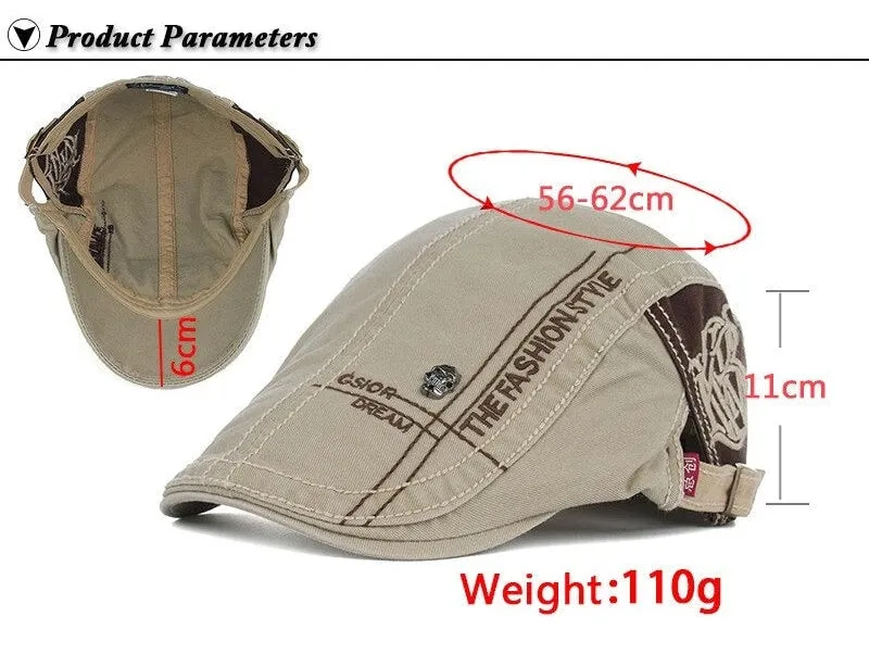 Summer Letter Embroidered Cotton Cap for Men - Shop Now!