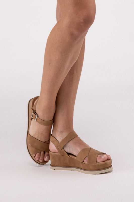 summer wedge sandals, cross strap sandals, summer nights sandals