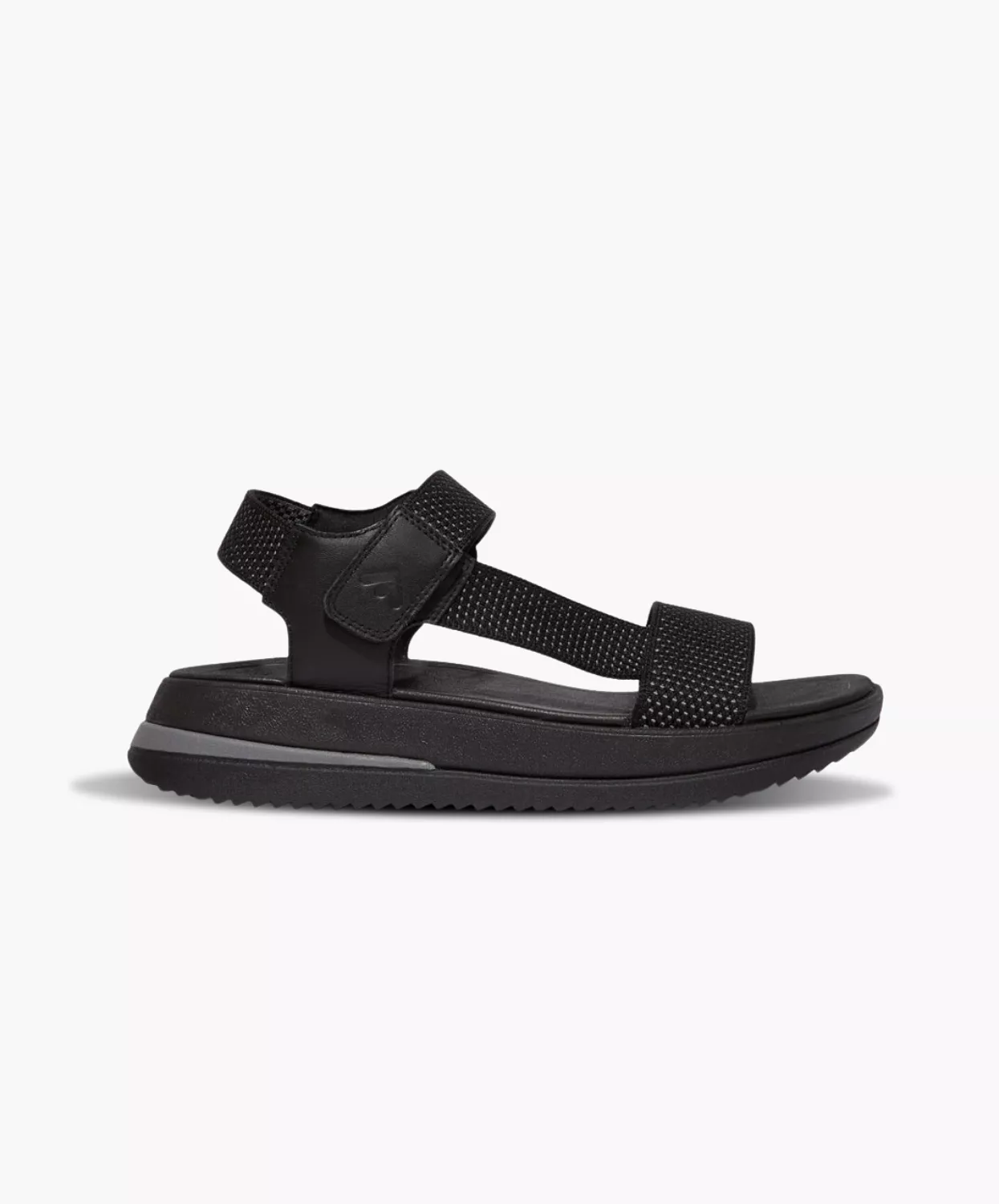 Surff Black Back-Strap Sandals.