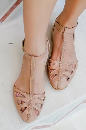 T-strap Leather Sandals for Sale