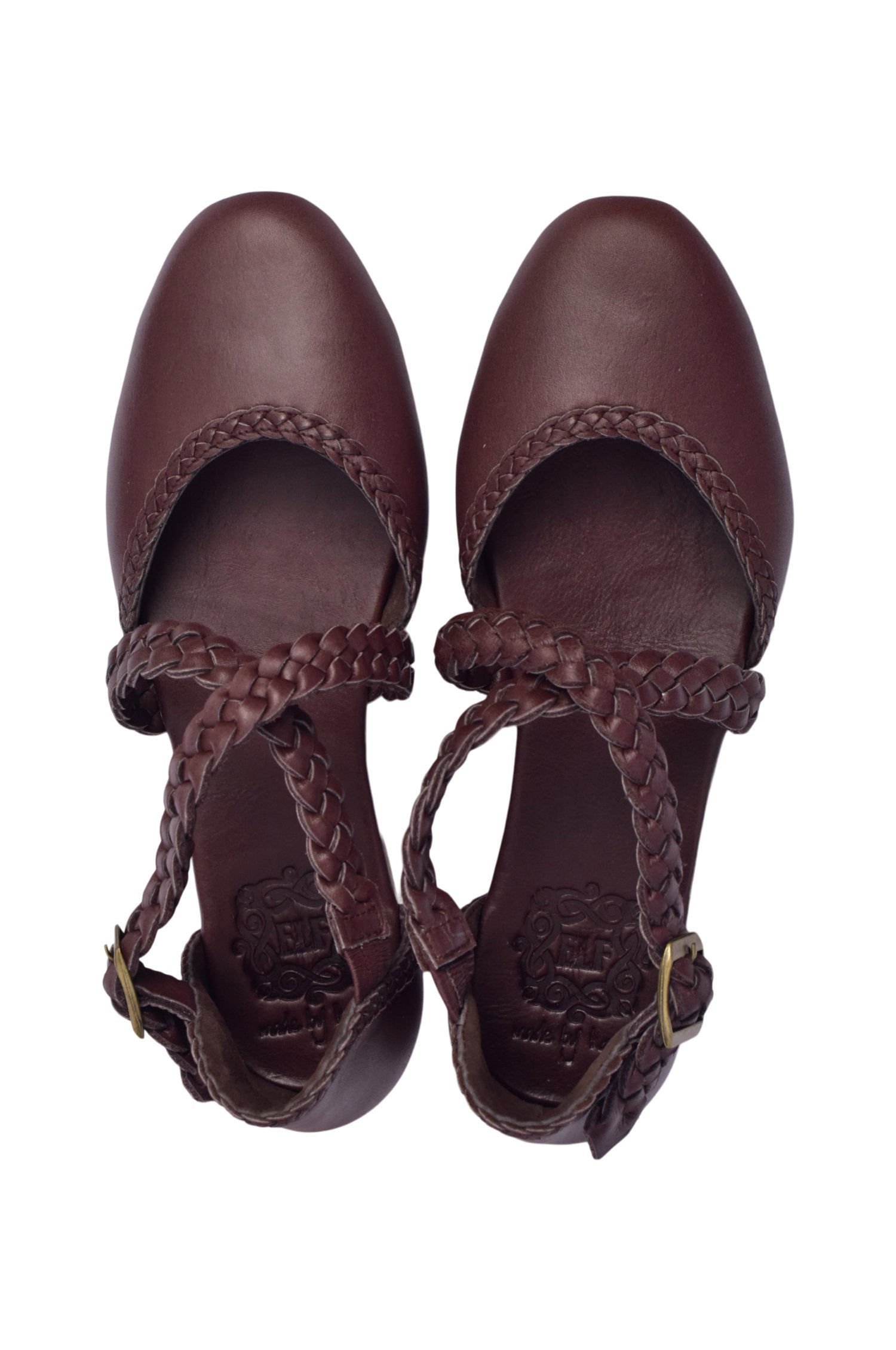 Tallulah Leather Braided Flats - Genuine Leather Flats Available