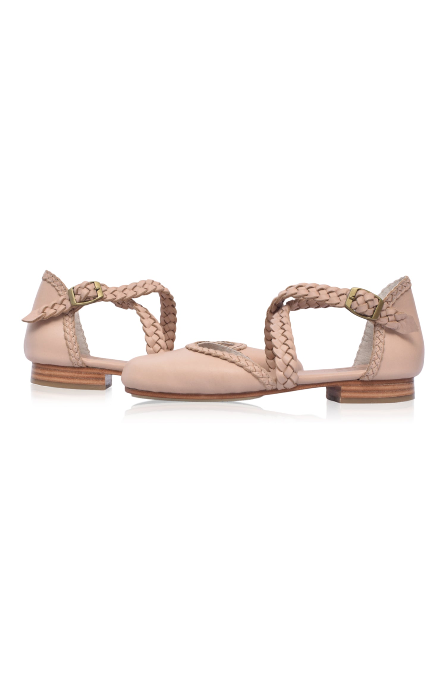 Tallulah Leather Braided Flats