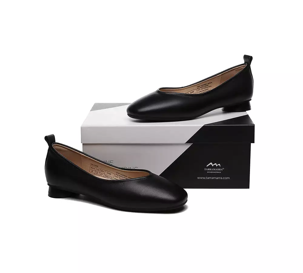 TARRAMARRA Ballet Flats for Women - Round Toe Leather Shoes