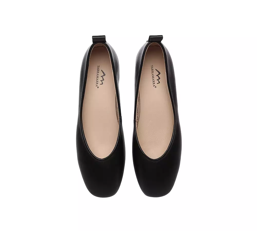 TARRAMARRA Ballet Flats for Women - Round Toe Leather Shoes