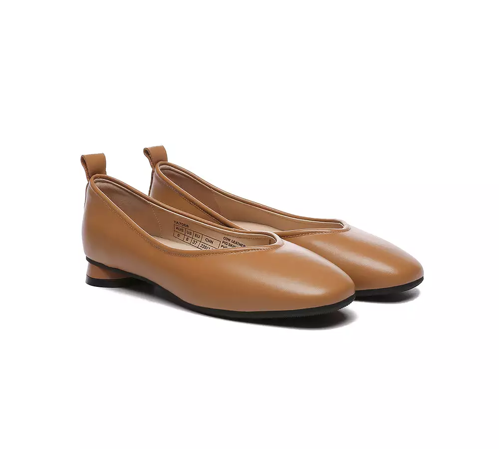 TARRAMARRA Ballet Flats for Women - Round Toe Leather Shoes