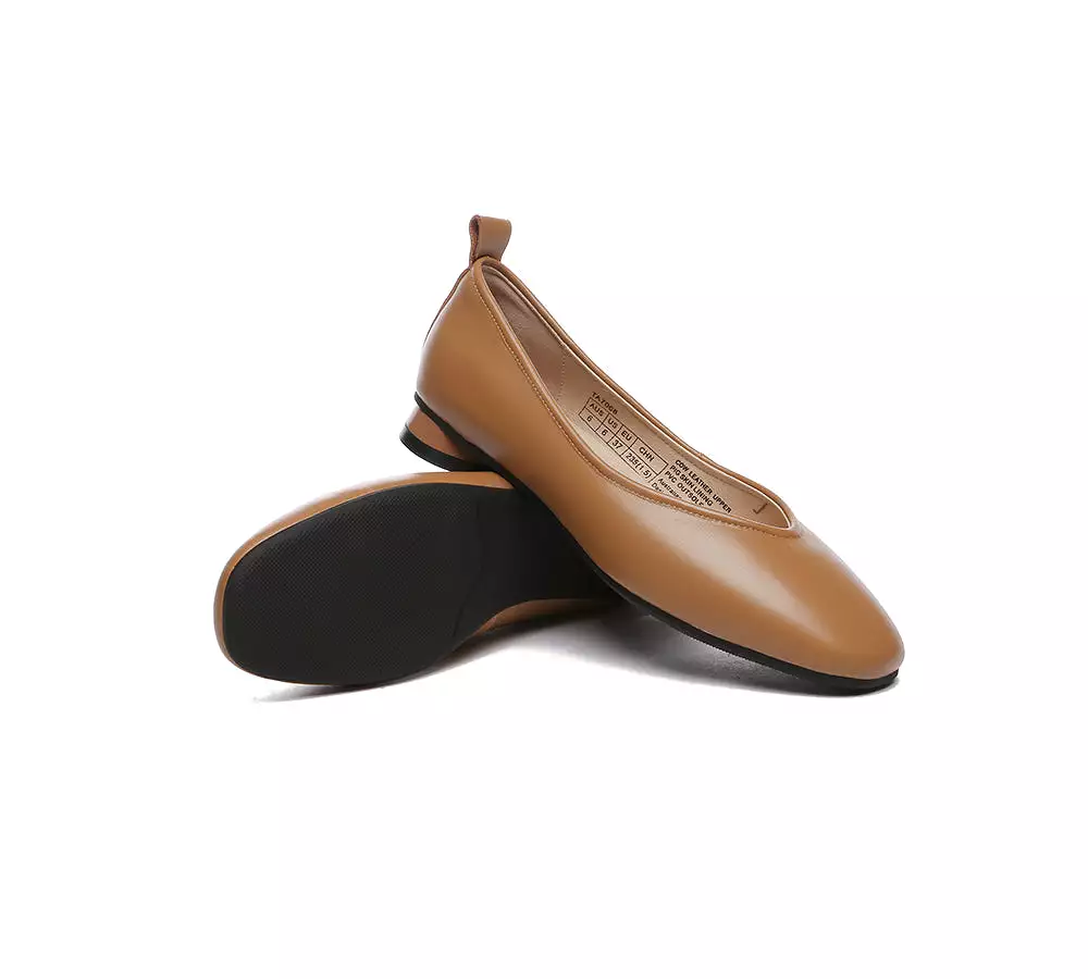 TARRAMARRA Ballet Flats for Women - Round Toe Leather Shoes