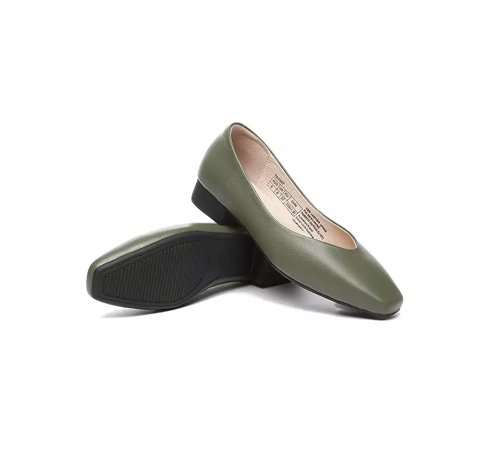 TARRAMARRA Women Ballet Leather Flats Square Toe - Buy Online