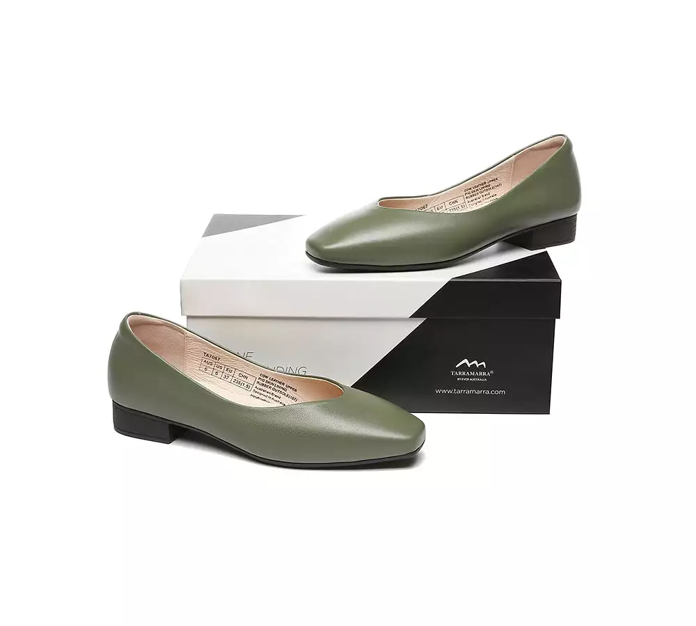 TARRAMARRA Women Ballet Leather Flats Square Toe - Buy Online