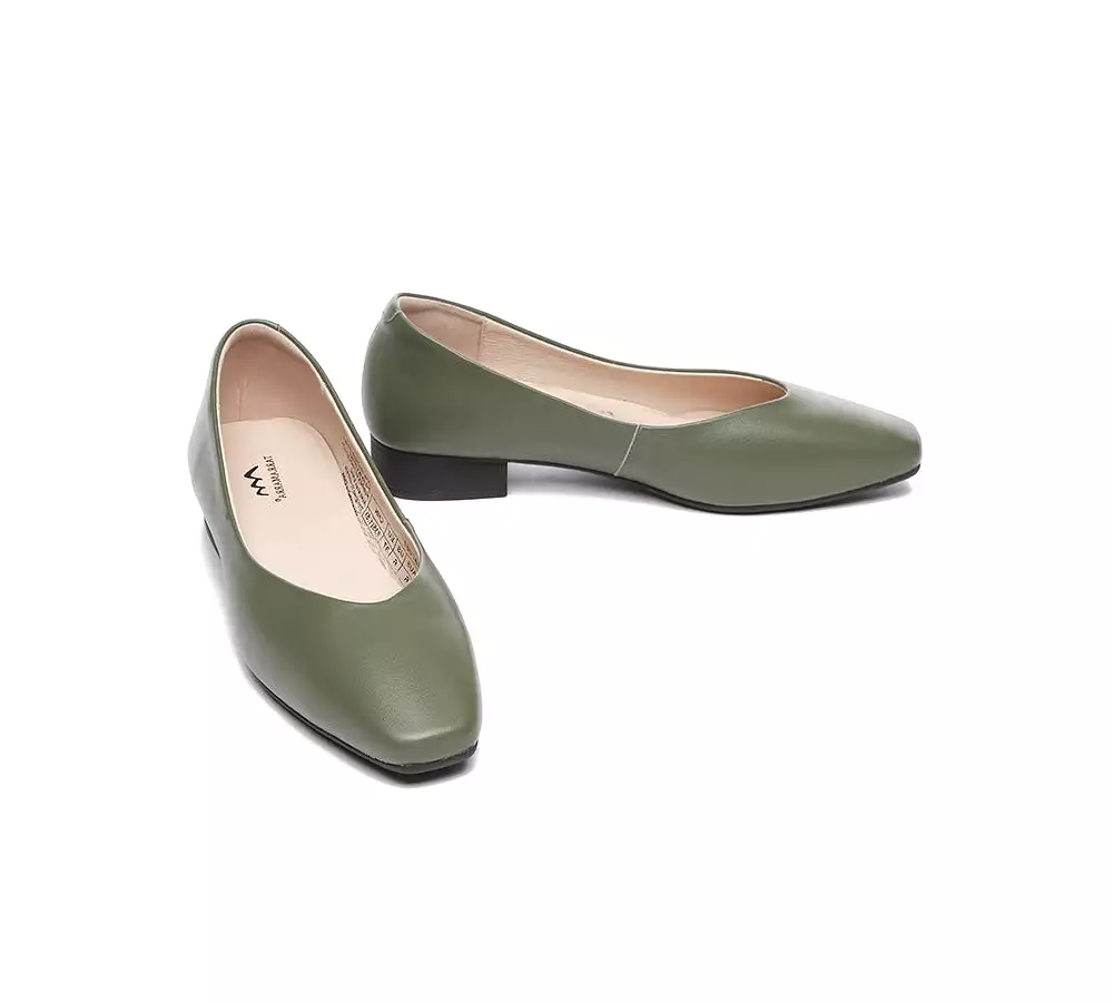 TARRAMARRA Women Ballet Leather Flats Square Toe - Buy Online