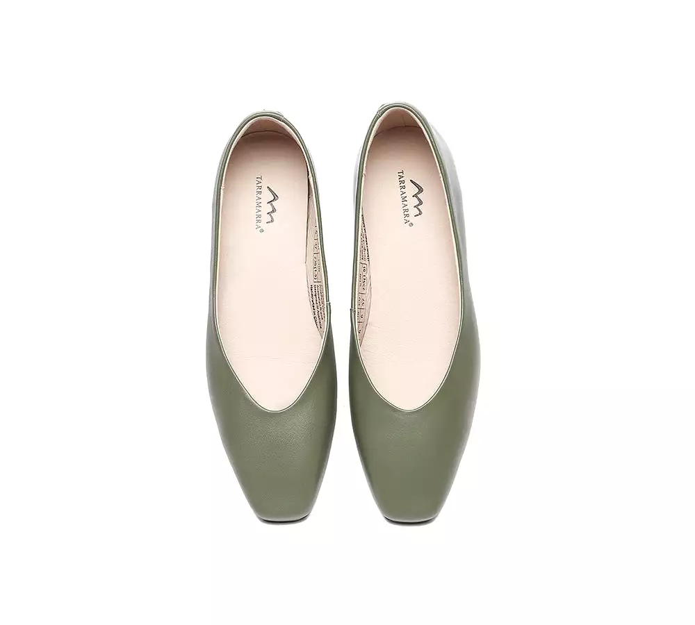 TARRAMARRA Women Ballet Leather Flats Square Toe - Buy Online