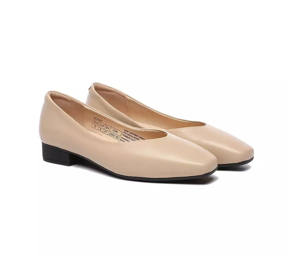 TARRAMARRA Women Ballet Leather Flats Square Toe - Buy Online