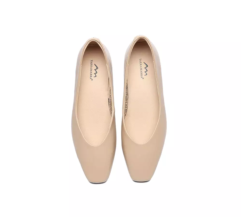 TARRAMARRA Women Ballet Leather Flats Square Toe - Buy Online