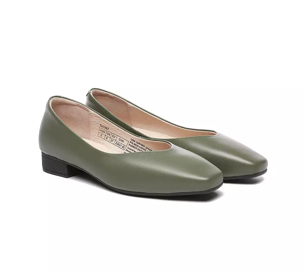 TARRAMARRA Women Ballet Leather Flats Square Toe - Buy Online