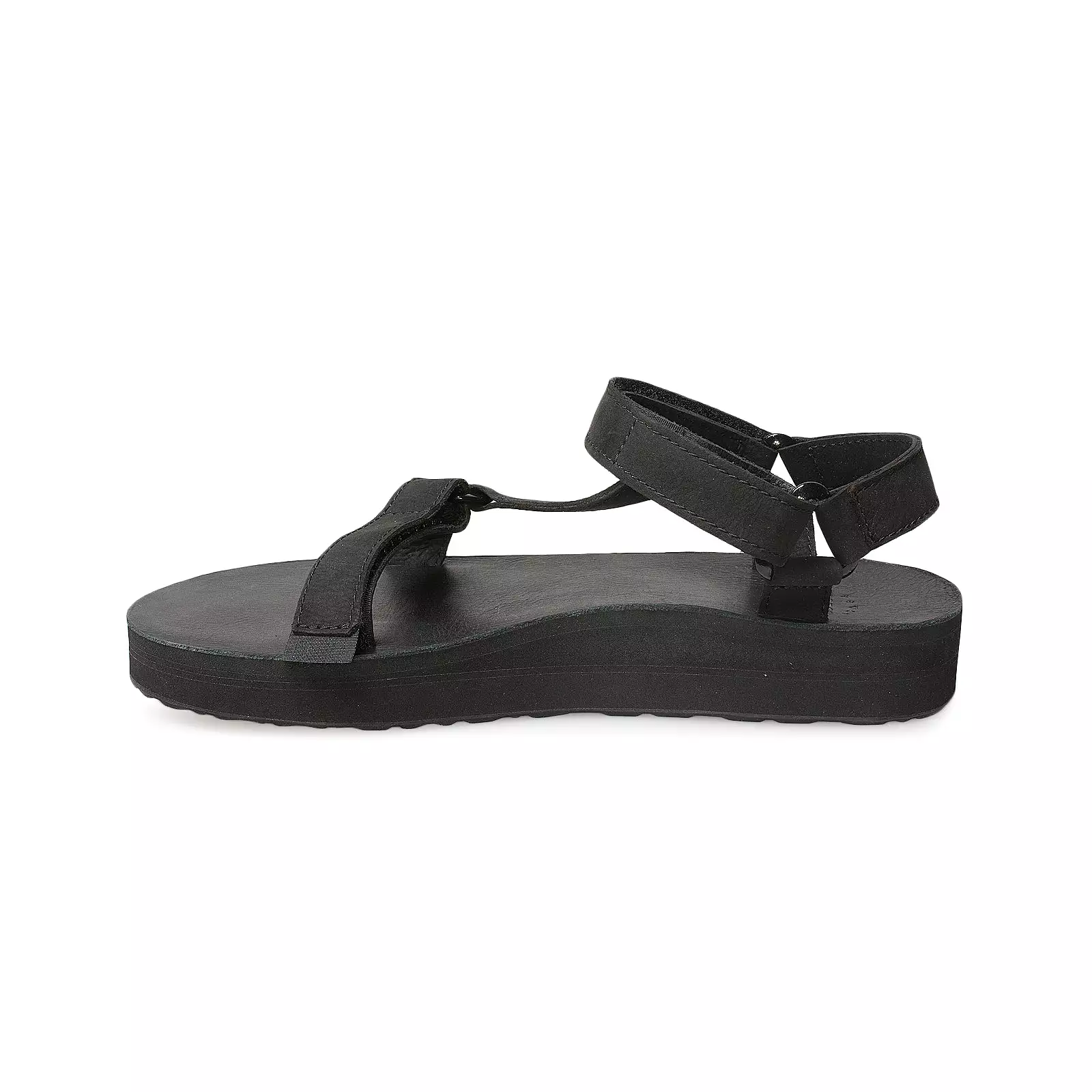 Teva Women's Black Leather Midform Universal Sandals