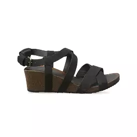 Teva Women's Wedge Cross Strap Black Sandals