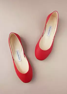 The Ruby Red Thea Ballet Flats